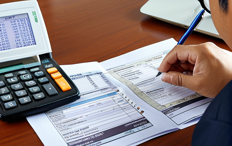 **Image Prompt:** A Malaysian tax accountant meticulously reviewing financial documents with a calculator and pen, highlighting tax deductions and credits for a local business owner. The setting is a modern office with Malaysian currency visible, emphasizing compliance and strategic tax planning in a Malaysian context.